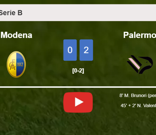 Palermo defeats Modena 2-0 on Saturday. HIGHLIGHTS