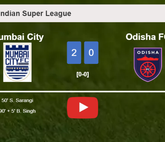 Mumbai City conquers Odisha FC 2-0 on Saturday. HIGHLIGHTS
