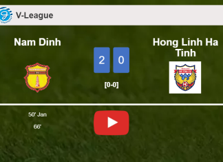 Nam Dinh conquers Hong Linh Ha Tinh 2-0 on Saturday. HIGHLIGHTS