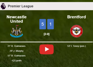 Newcastle United liquidates Brentford 5-1 showing huge dominance. HIGHLIGHTS