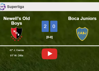Newell's Old Boys overcomes Boca Juniors 2-0 on Sunday. HIGHLIGHTS