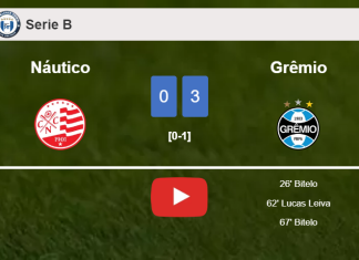 Grêmio crushes Náutico with 2 goals from Bitelo. HIGHLIGHTS