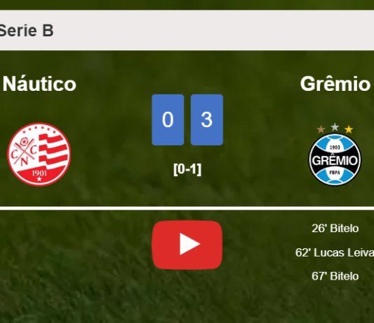 Grêmio crushes Náutico with 2 goals from Bitelo. HIGHLIGHTS