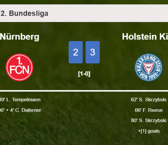 Holstein Kiel beats Nürnberg 3-2 with 2 goals from S. Skrzybski