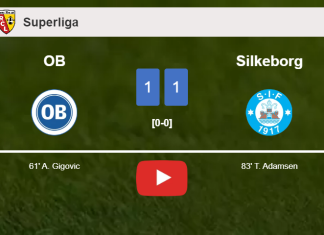 OB and Silkeborg draw 1-1 on Sunday. HIGHLIGHTS
