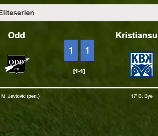 Odd and Kristiansund draw 1-1 on Sunday