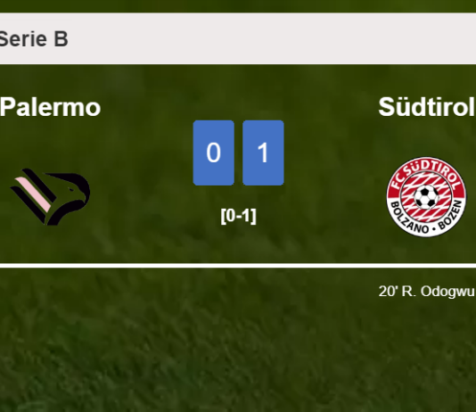 Südtirol beats Palermo 1-0 with a goal scored by R. Odogwu