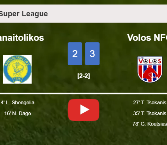 Volos NFC conquers Panaitolikos after recovering from a 2-0 deficit. HIGHLIGHTS
