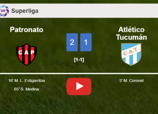 Patronato recovers a 0-1 deficit to overcome Atlético Tucumán 2-1. HIGHLIGHTS