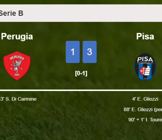 Pisa conquers Perugia 3-1