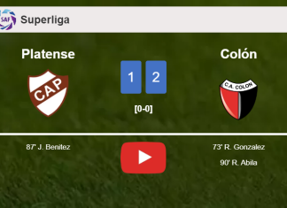 Colón clutches a 2-1 win against Platense. HIGHLIGHTS