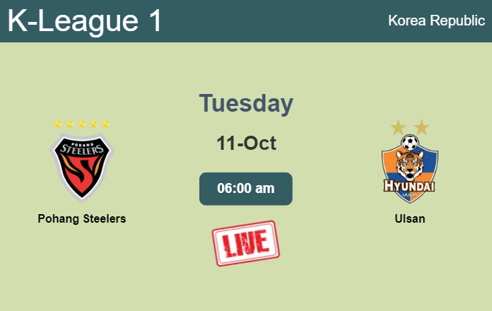 How to watch Pohang Steelers vs. Ulsan on live stream and at what time