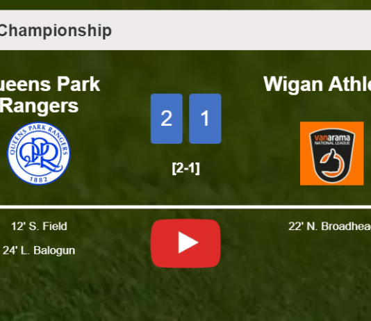 Queens Park Rangers overcomes Wigan Athletic 2-1. HIGHLIGHTS