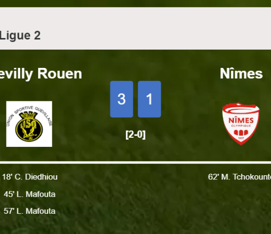 Quevilly Rouen prevails over Nîmes 3-1