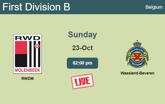How to watch RWDM vs. Waasland-Beveren on live stream and at what time