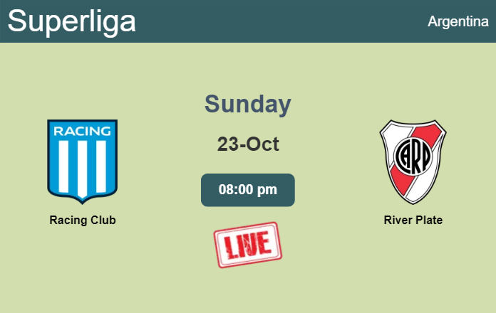 How to watch Racing Club vs. River Plate on live stream and at what time