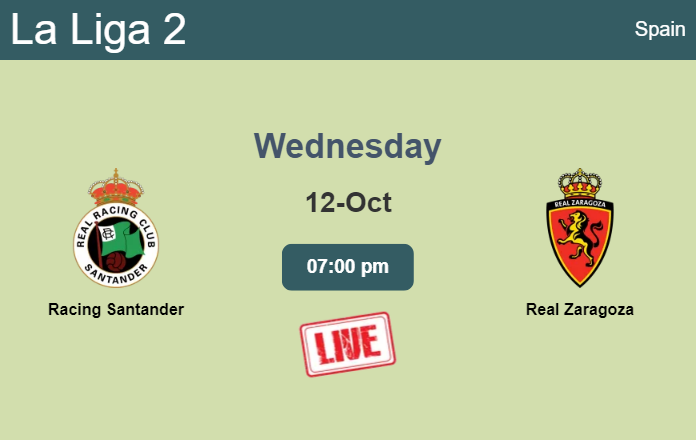 How to watch Racing Santander vs. Real Zaragoza on live stream and at what time