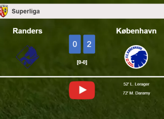 København defeats Randers 2-0 on Saturday. HIGHLIGHTS
