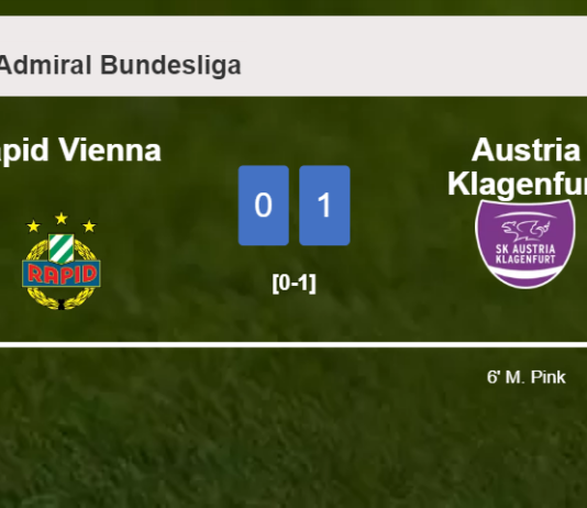 Austria Klagenfurt prevails over Rapid Vienna 1-0 with a goal scored by M. Pink