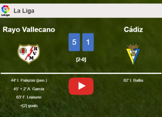 Rayo Vallecano annihilates Cádiz 5-1 with a superb match. HIGHLIGHTS