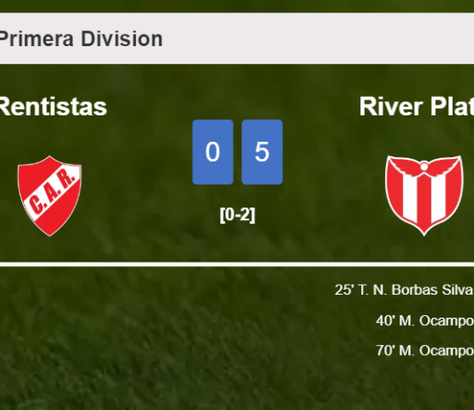 River Plate beats Rentistas 5-0 after playing a incredible match