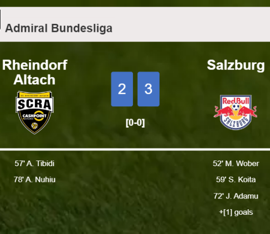 Salzburg overcomes Rheindorf Altach 3-2
