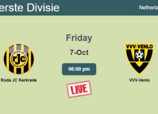 How to watch Roda JC Kerkrade vs. VVV-Venlo on live stream and at what time