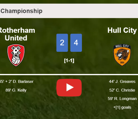 Hull City beats Rotherham United 4-2. HIGHLIGHTS