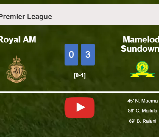 Mamelodi Sundowns conquers Royal AM 3-0. HIGHLIGHTS