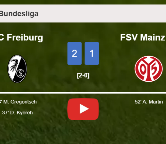 SC Freiburg tops FSV Mainz 05 2-1. HIGHLIGHTS