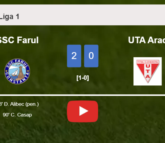 SSC Farul prevails over UTA Arad 2-0 on Sunday. HIGHLIGHTS