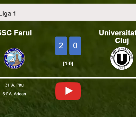 SSC Farul surprises Universitatea Cluj with a 2-0 win. HIGHLIGHTS