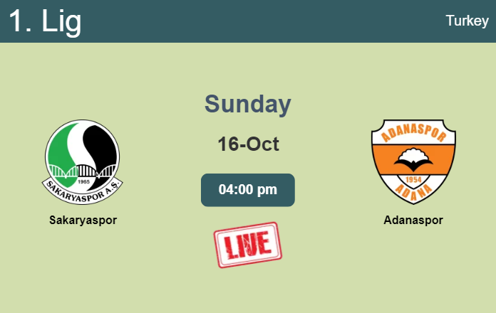 How to watch Sakaryaspor vs. Adanaspor on live stream and at what time