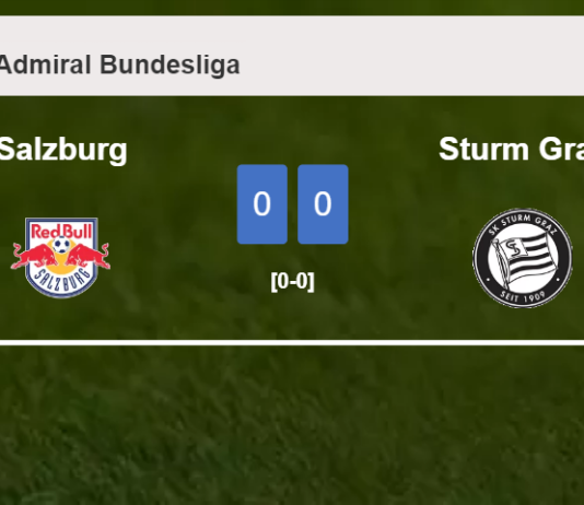 Salzburg draws 0-0 with Sturm Graz on Saturday
