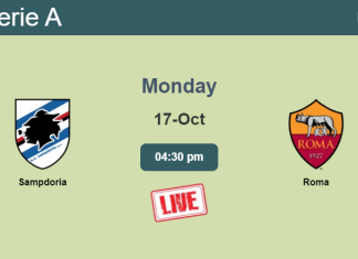How to watch Sampdoria vs. Roma on live stream and at what time