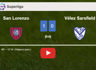 San Lorenzo overcomes Vélez Sarsfield 1-0 with a late goal scored by N. Ortigoza. HIGHLIGHTS