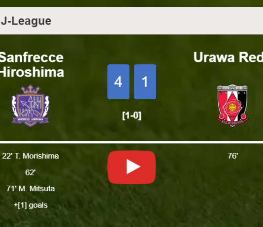 Sanfrecce Hiroshima destroys Urawa Reds 4-1 with a fantastic performance. HIGHLIGHTS