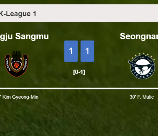 Sangju Sangmu and Seongnam draw 1-1 on Sunday