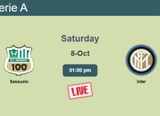 How to watch Sassuolo vs. Inter on live stream and at what time