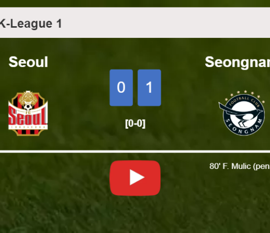 Seongnam prevails over Seoul 1-0 with a goal scored by F. Mulic. HIGHLIGHTS