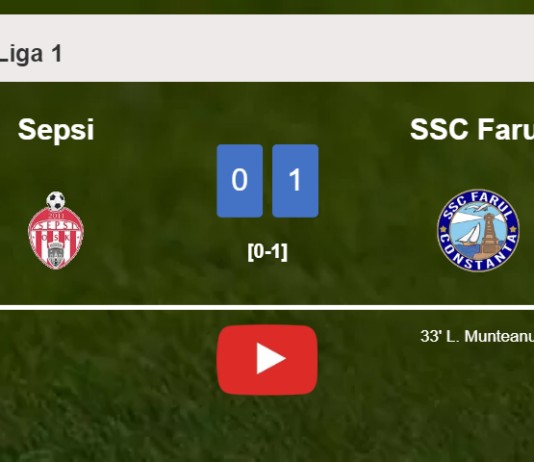 SSC Farul conquers Sepsi 1-0 with a goal scored by L. Munteanu. HIGHLIGHTS