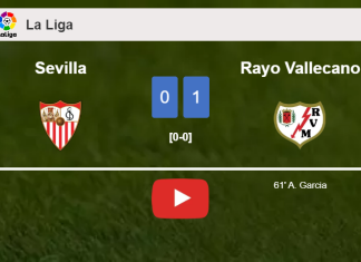 Rayo Vallecano conquers Sevilla 1-0 with a goal scored by A. Garcia. HIGHLIGHTS