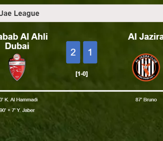 Shabab Al Ahli Dubai seizes a 2-1 win against Al Jazira