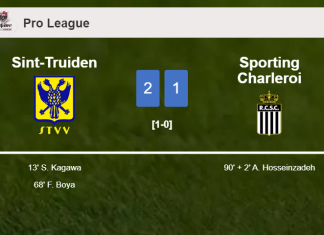 Sint-Truiden grabs a 2-1 win against Sporting Charleroi