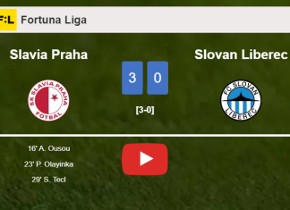 Slavia Praha prevails over Slovan Liberec 3-0. HIGHLIGHTS