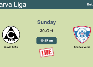 How to watch Slavia Sofia vs. Spartak Varna on live stream and at what time