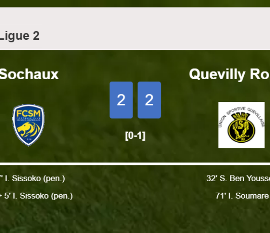 Sochaux and Quevilly Rouen draw 2-2 on Saturday