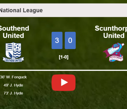 Southend United defeats Scunthorpe United 3-0. HIGHLIGHTS