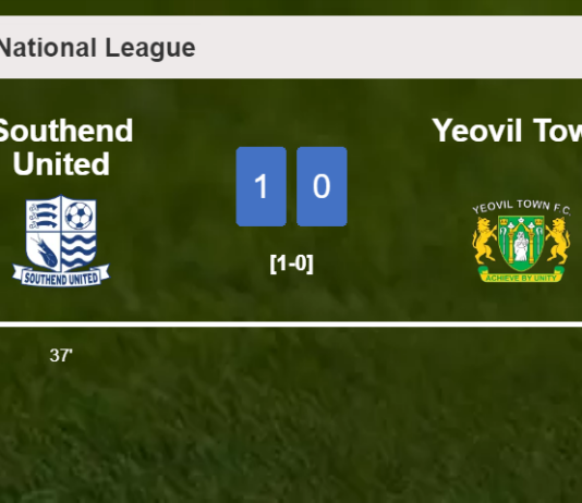 Southend United conquers Yeovil Town 1-0 with a goal scored by 