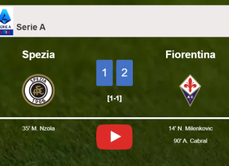 Fiorentina steals a 2-1 win against Spezia. HIGHLIGHTS